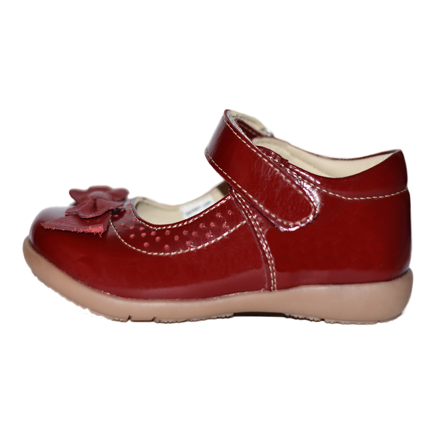 Zapato caminante niña rojo velcro