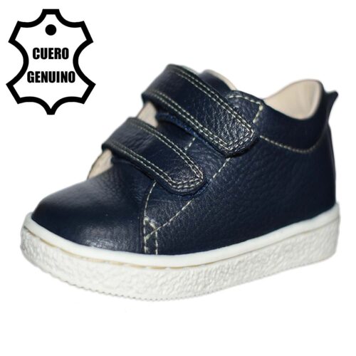 Zapato de cuero caminante azul bruno kids 1