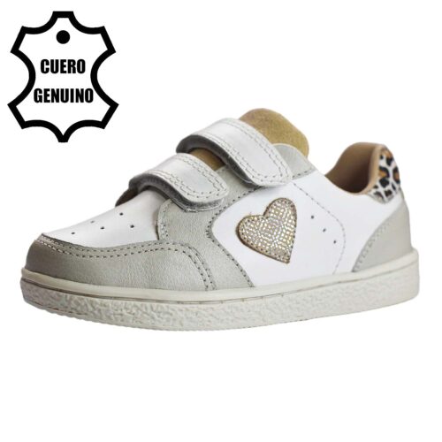 Zapato caminante blanco humo bruno kids 11