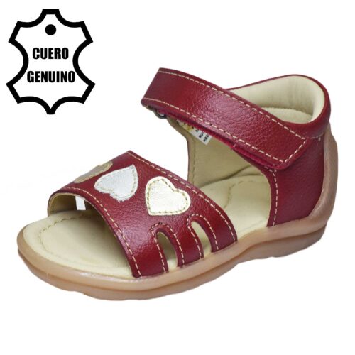 Sandalia pibe rojo corazones bruno kids 1