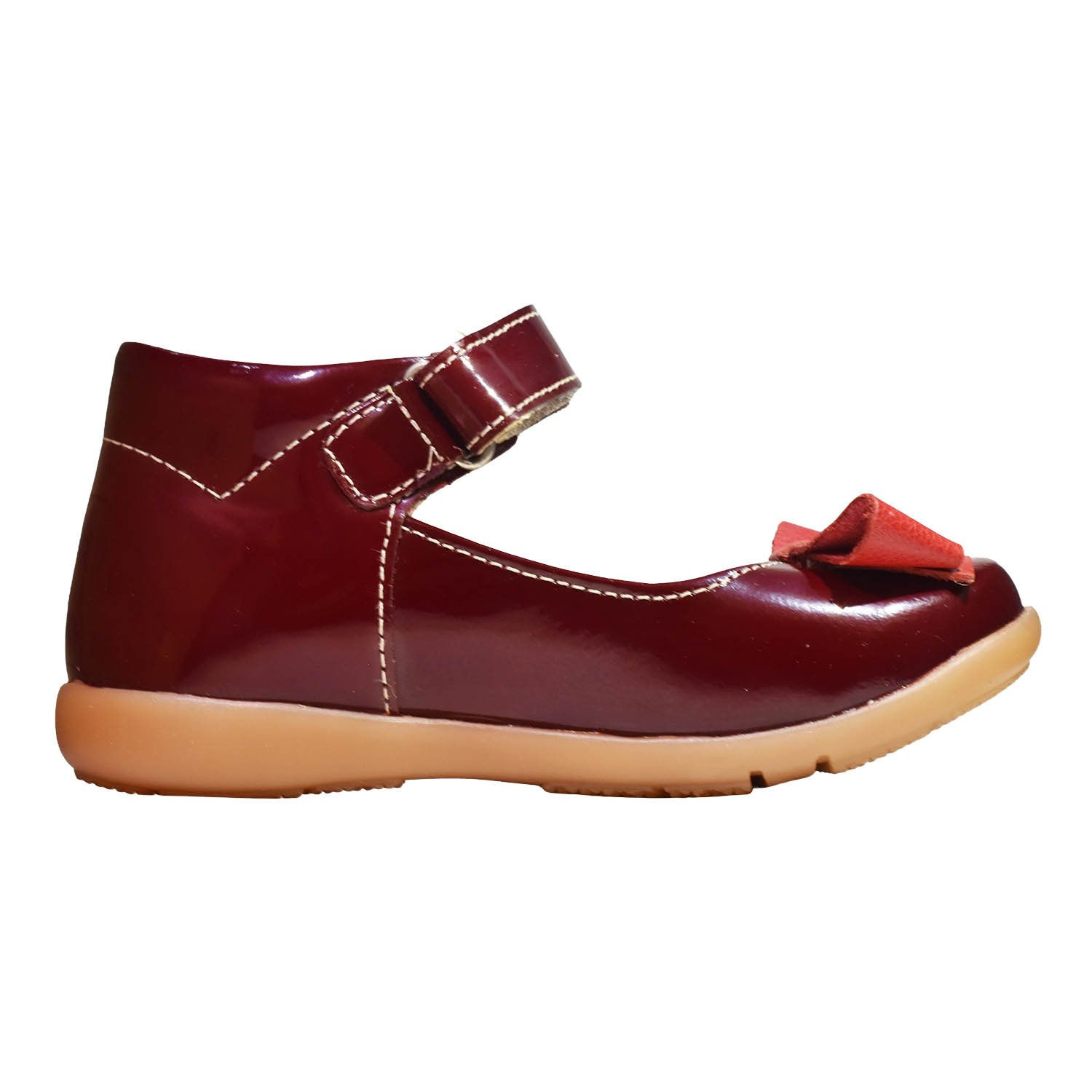 Zapato Caminante Niña Bruno Kids de Cuero Charol Vino - Imagen 3