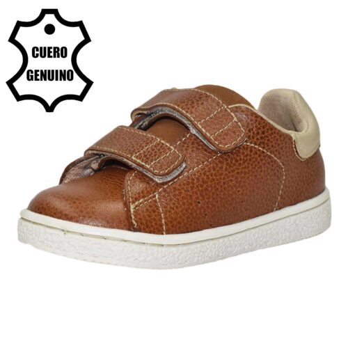Zapato caminante niño cuero cobre bruno kids 1