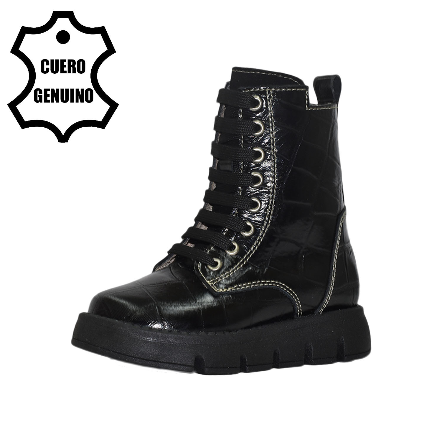 Botín caminante kinder negro bruno kids