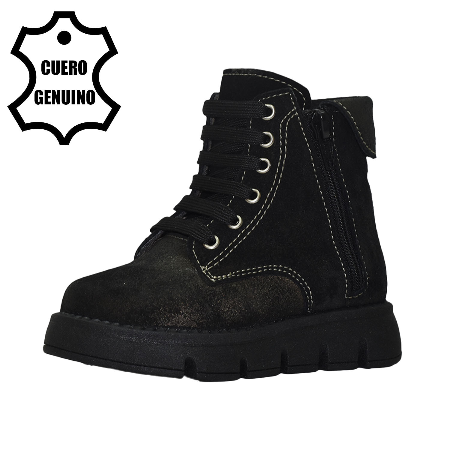 Botín caminante kinder negro bruno kids