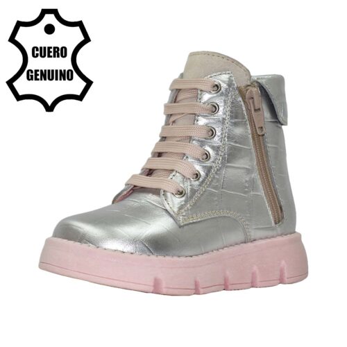 Botín caminante kinder plata bruno kids 1