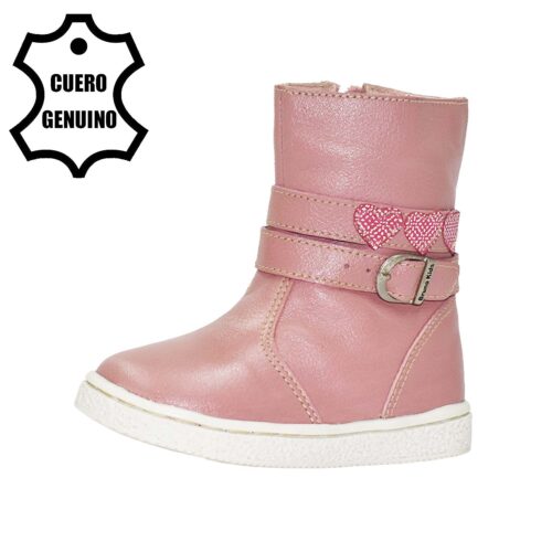 Botín caminante rosado corazón bruno kids 1