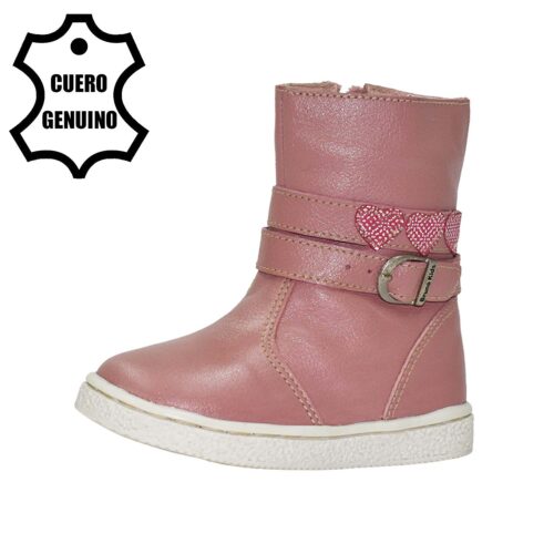 Botín caminante rosado corazón bruno kids 1