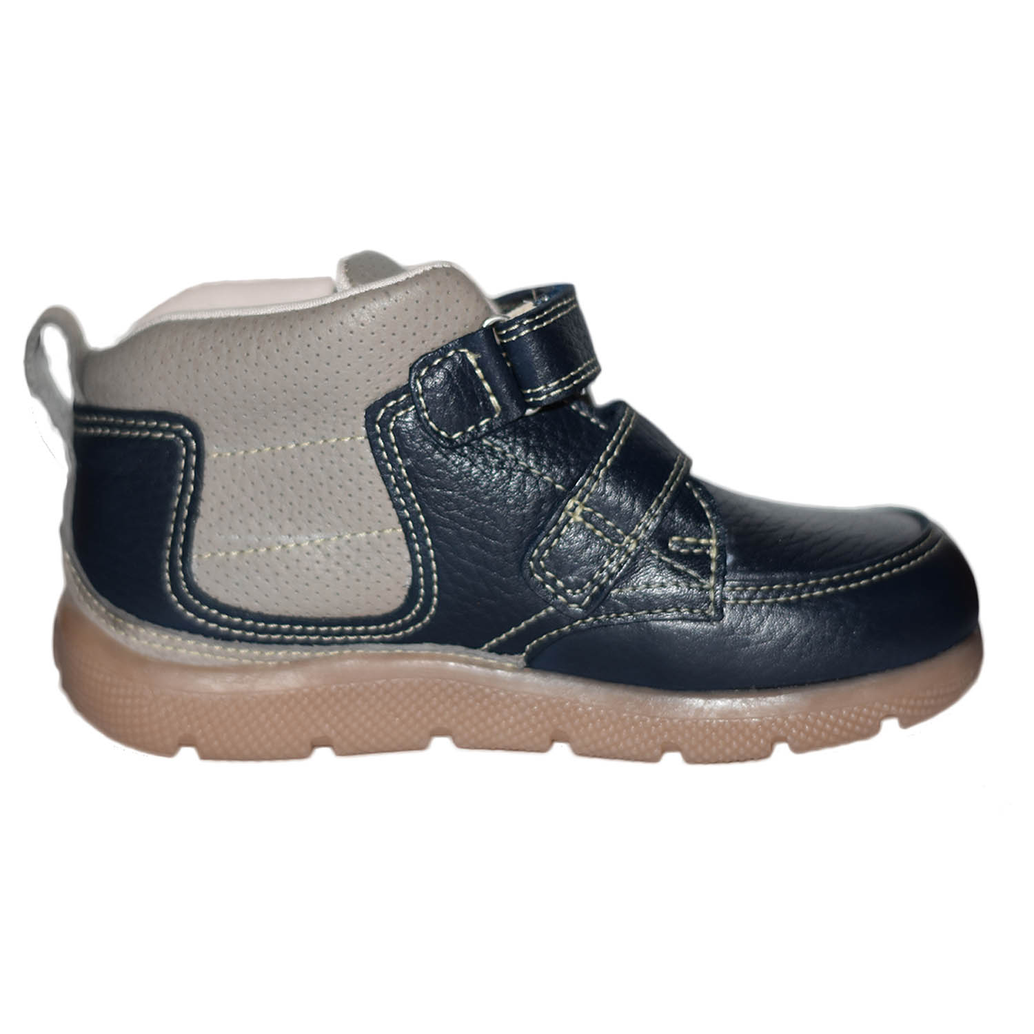 Botín de cuero Caminante Azul Gris bruno kids 3