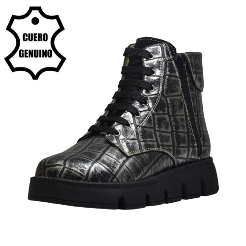 Botín kinder crocox plata oscuro bruno kids 1