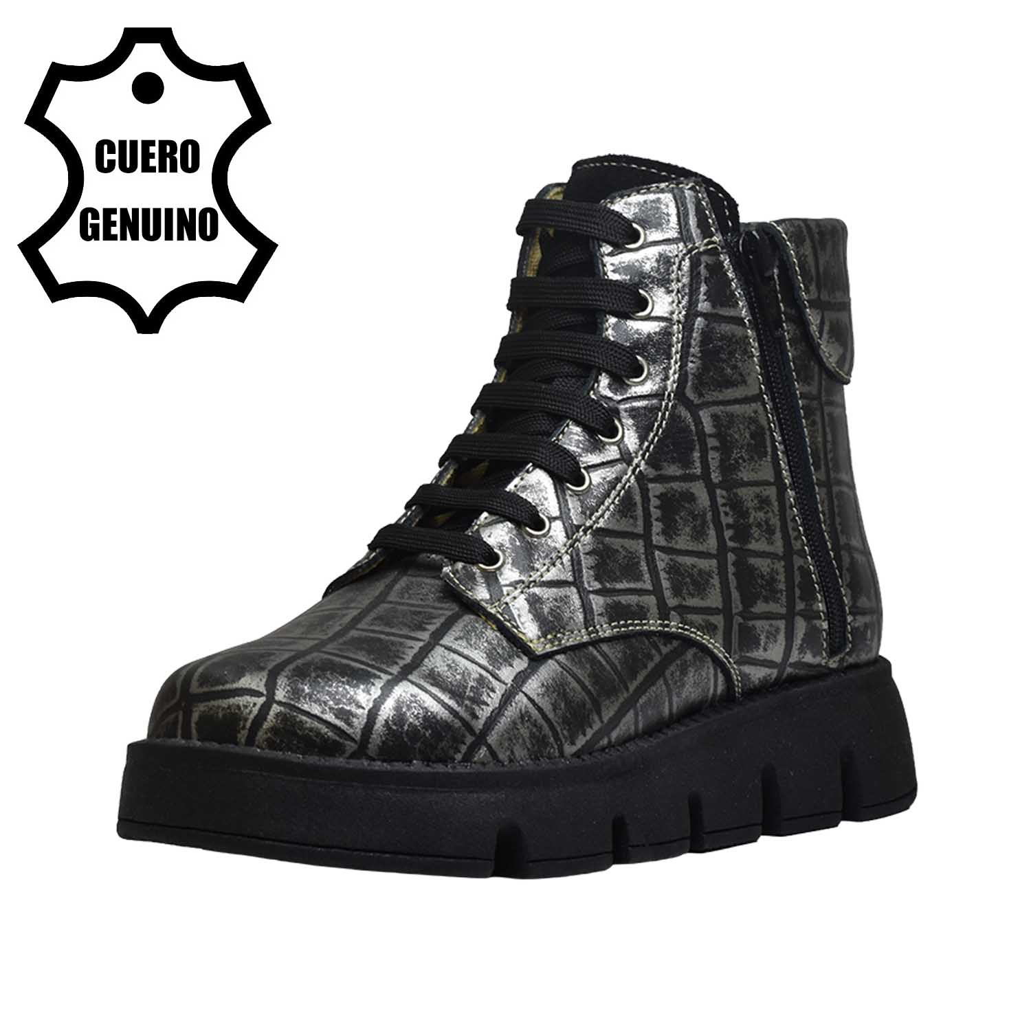 Botín kinder crocox plata oscuro bruno kids 1