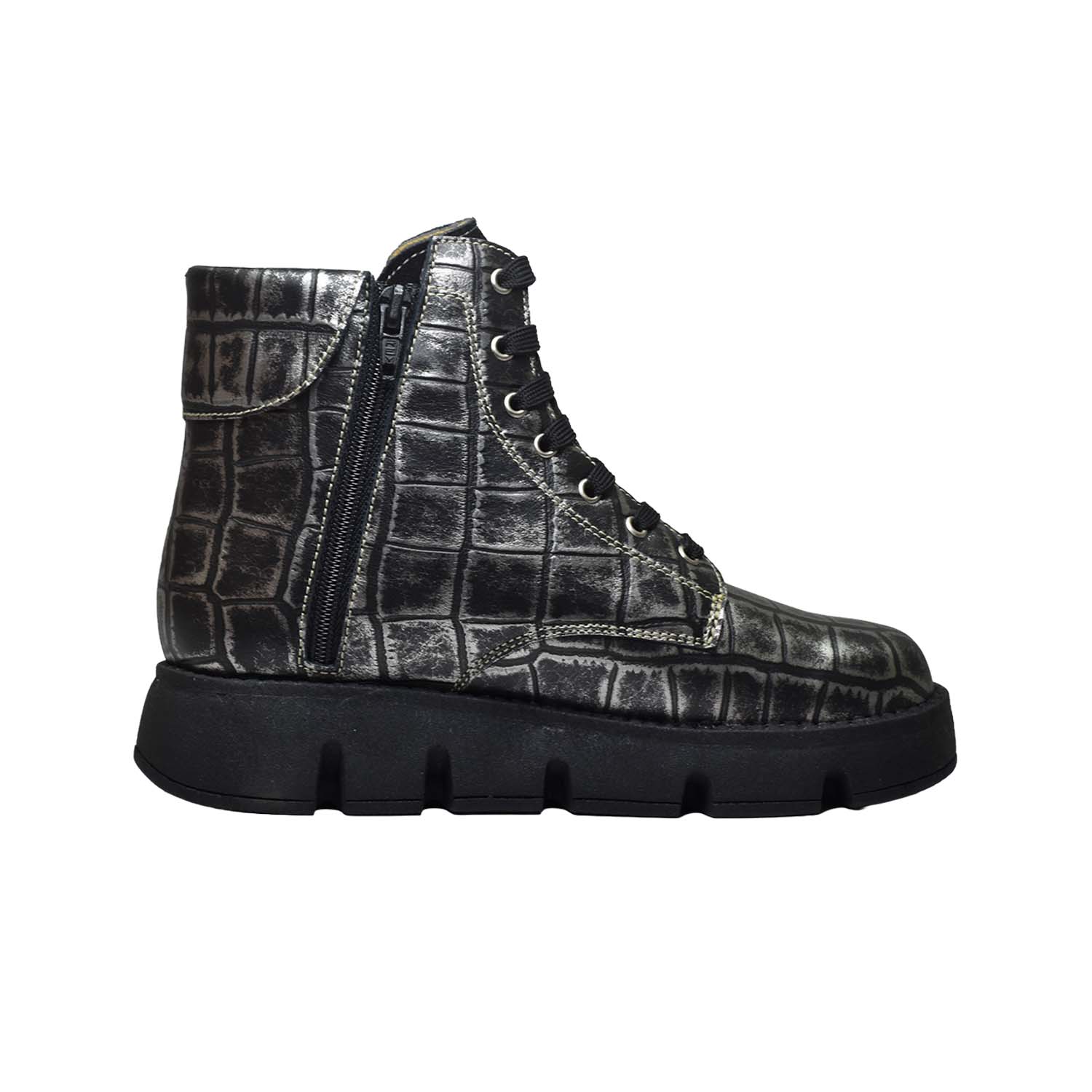Botín kinder crocox plata oscuro bruno kids 3
