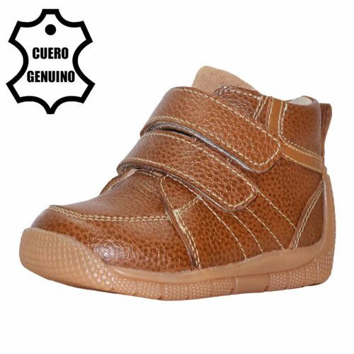 Zapato Pibe Bruno Kids niño de Cuero habano 1