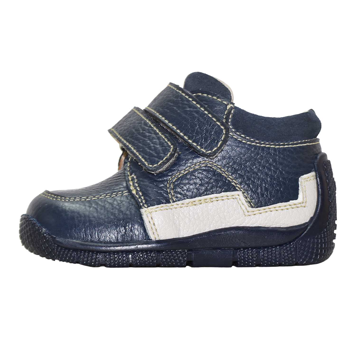 Zapato pibe bruno kids niño de cuero azul 2