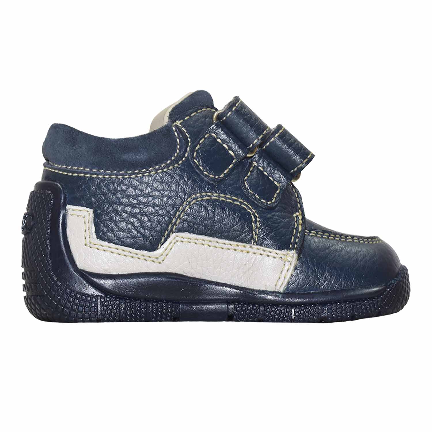 Zapato pibe bruno kids niño de cuero azul 3