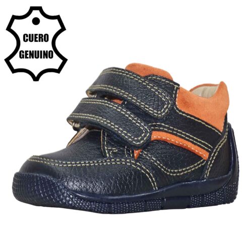 Zapato pibe bruno kids niño de cuero azul c 1